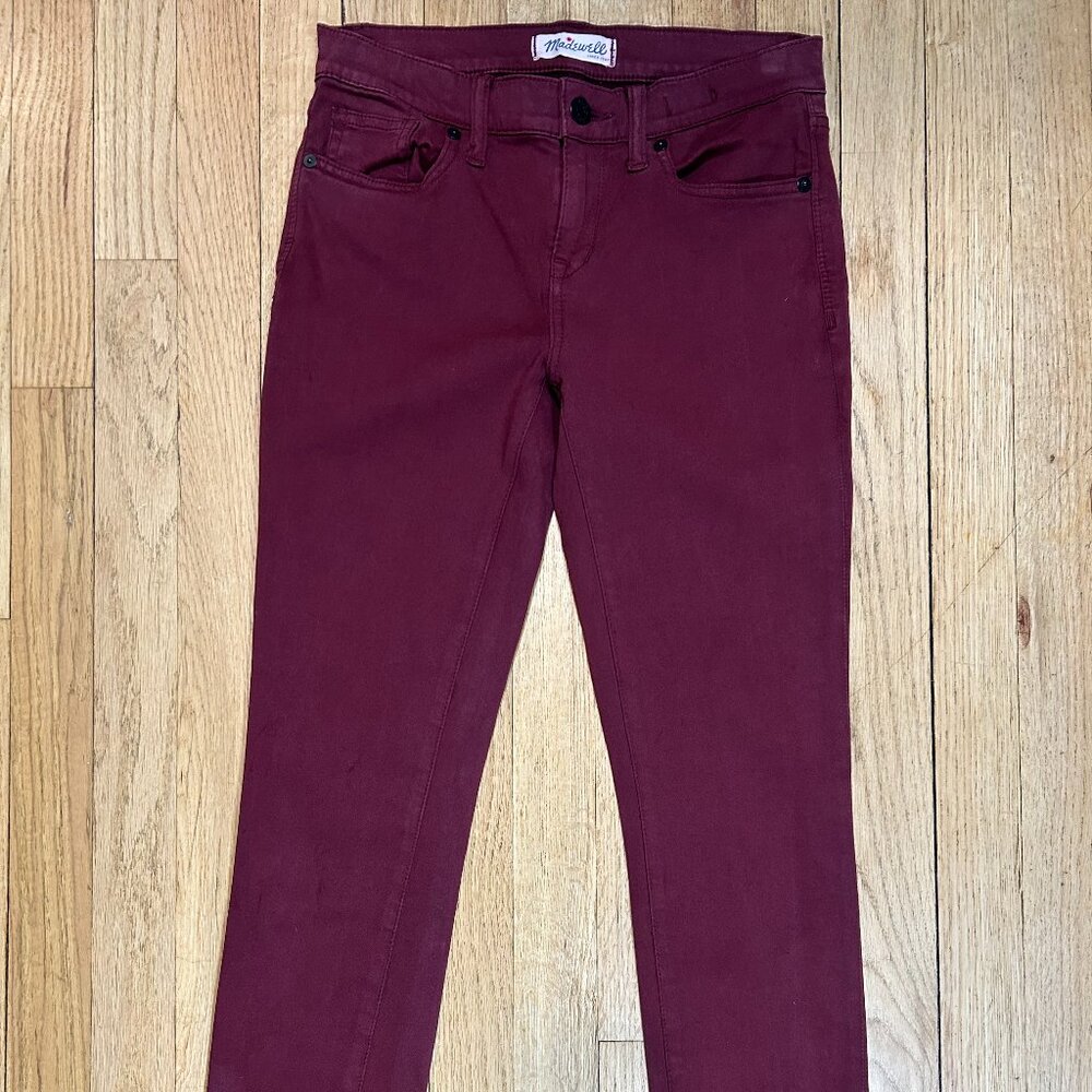 Women's Madewell Stretch Burgundy Jeans